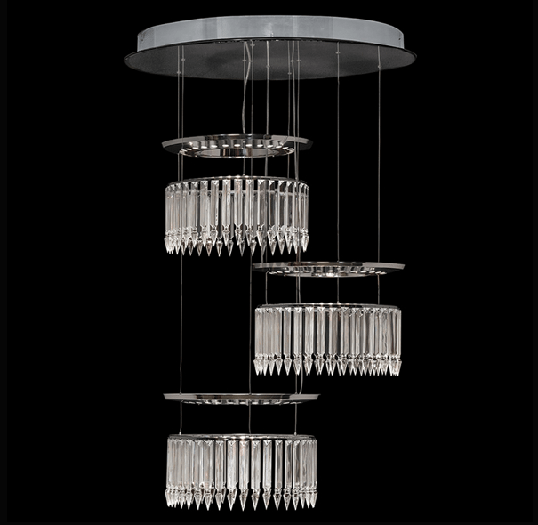 Three Levels Suspended Baccarat Crystal Lamp – Noway Lighting