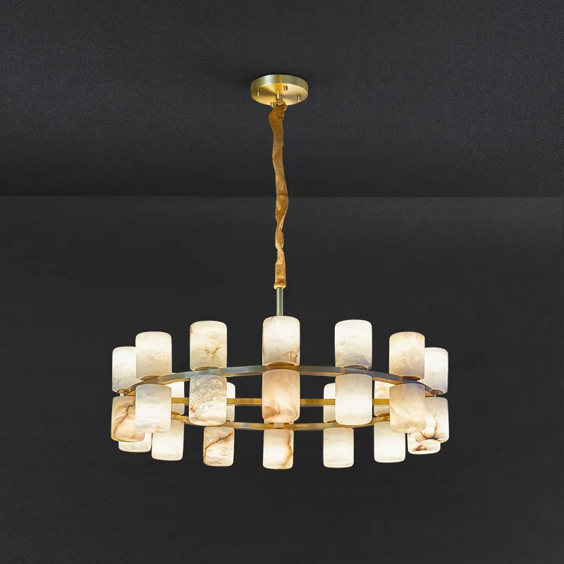 Marlow Alabaster Ring Chandelier custom chandeliers