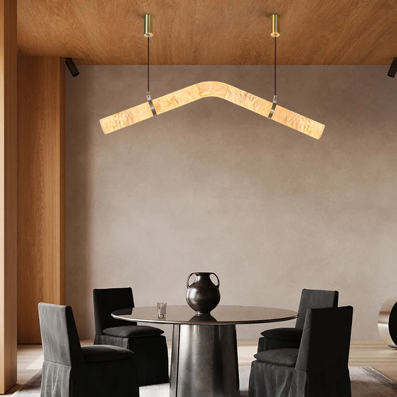 Serpentine Alabaster Linear Pendant image 4