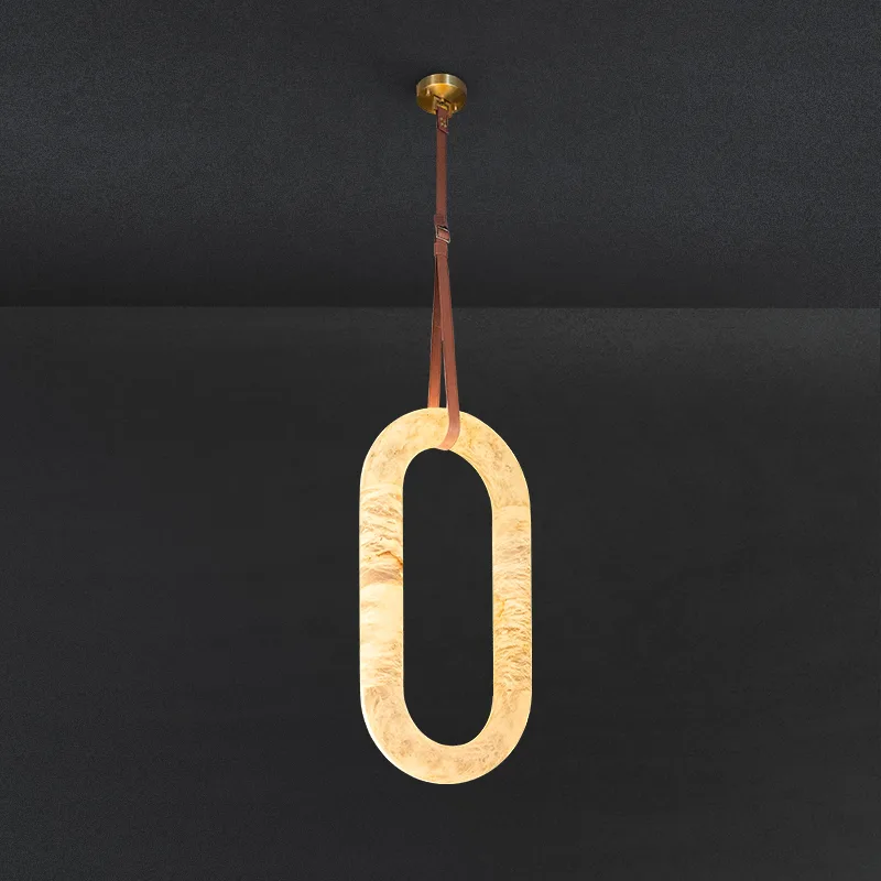 Luminous Alabaster Oval Pendant Light custom pendants