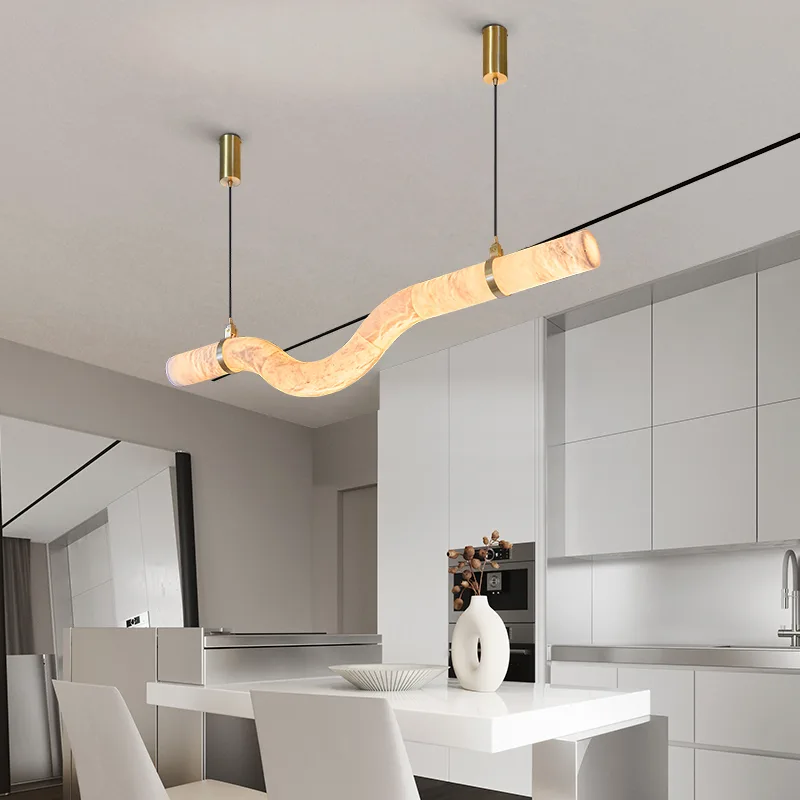 Serpentine Alabaster Linear Pendant image 3