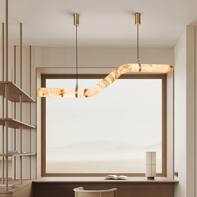 Serpentine Alabaster Linear Pendant image 5