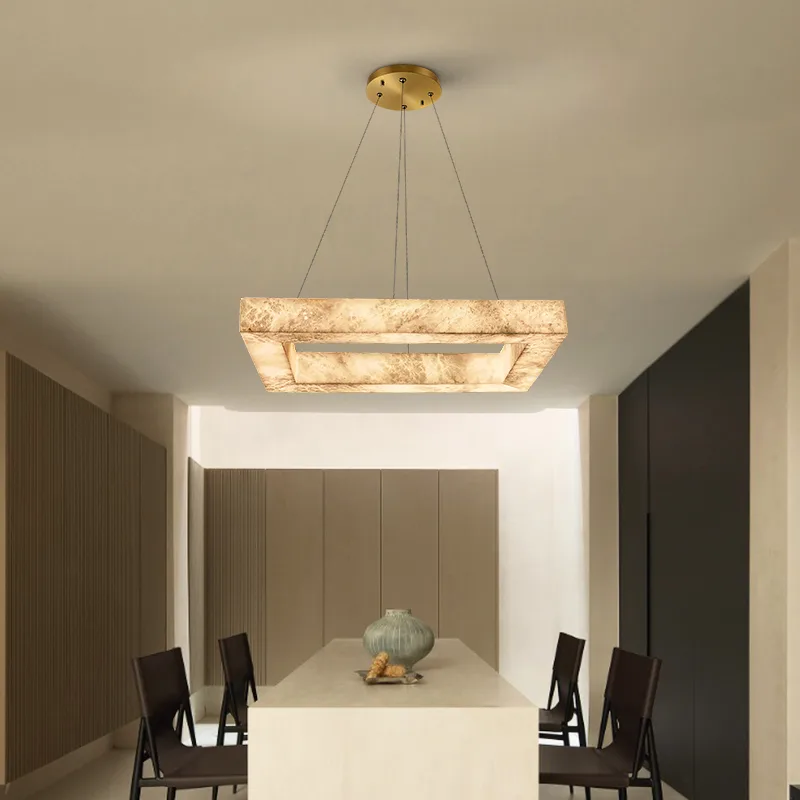 Radiant Alabaster Square Chandelier image 4