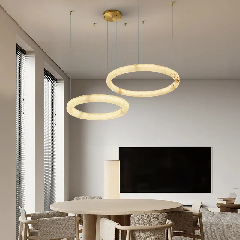 Cavelle Alabaster Ring Chandelier image 4