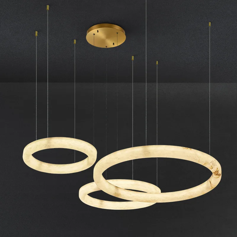 Cavelle Alabaster Ring Chandelier custom chandeliers