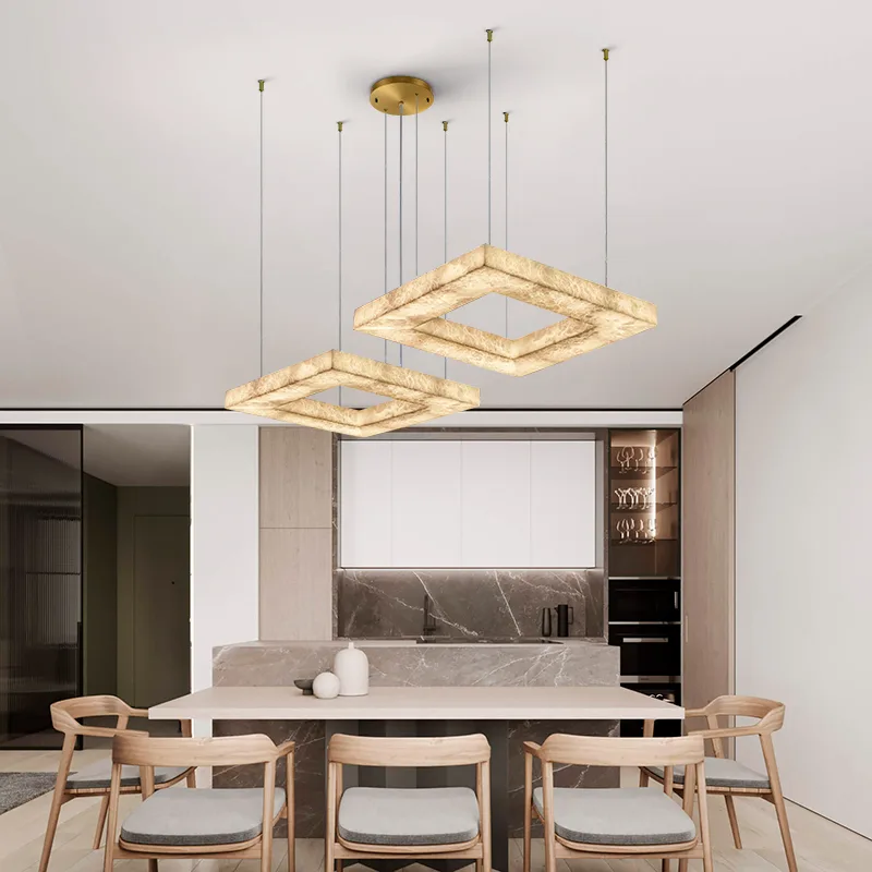 Radiant Alabaster Square Chandelier image 3