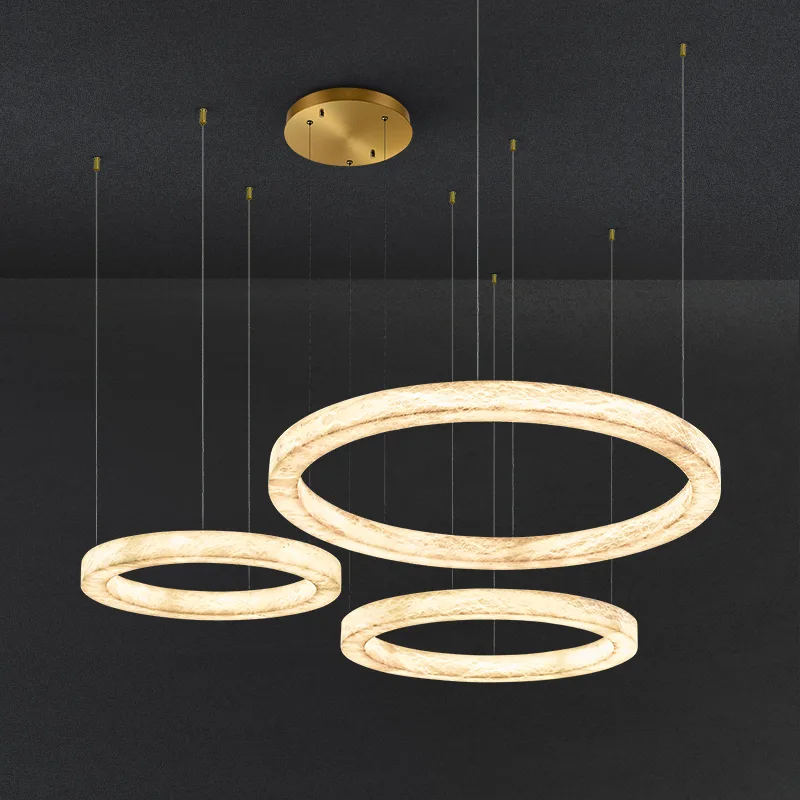 Aster Stone Ring Chandelier custom chandeliers