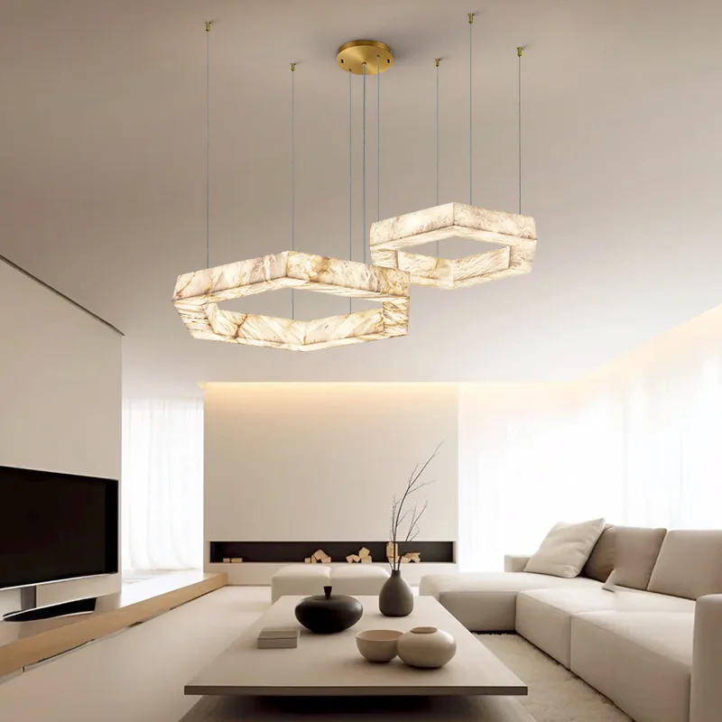 Seren Alabaster Hexagon Chandelier image 5
