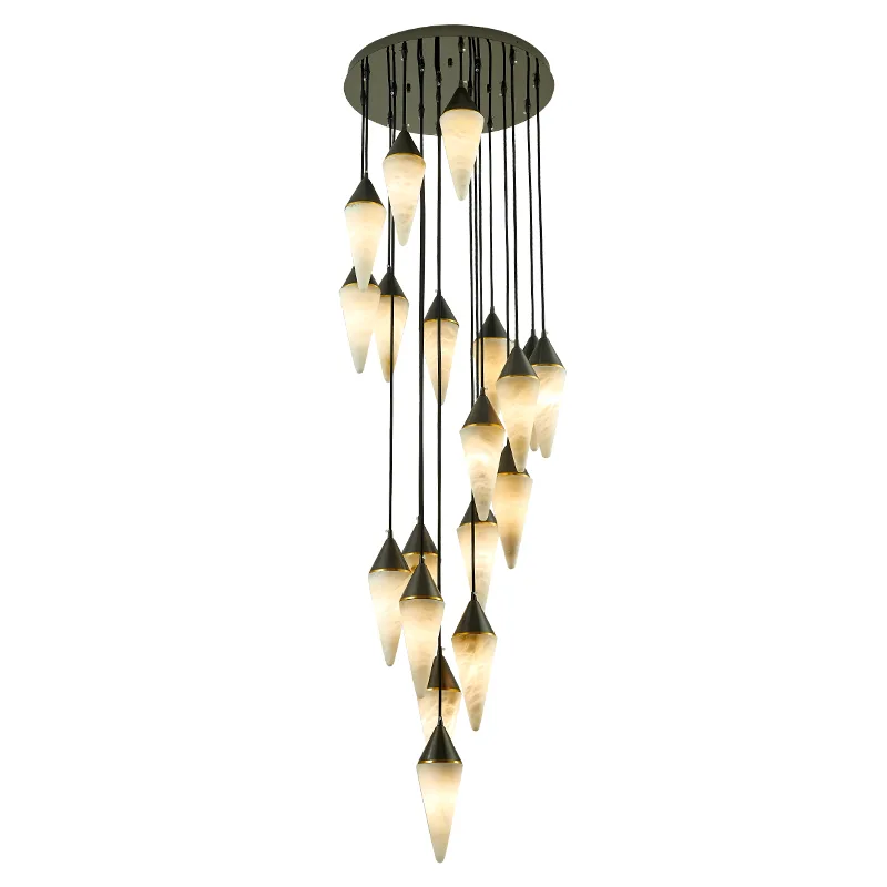 Cascading Stone Glass Chandelier custom chandeliers