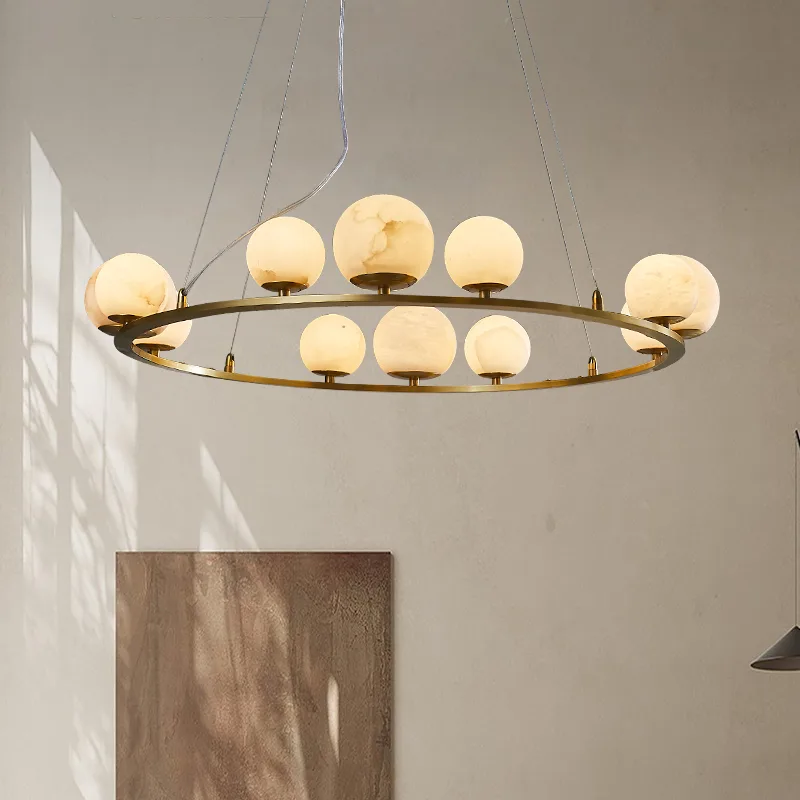 Aureate Alabaster Globe Chandelier image 2
