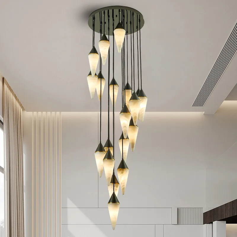 Cascading Stone Glass Chandelier image 3