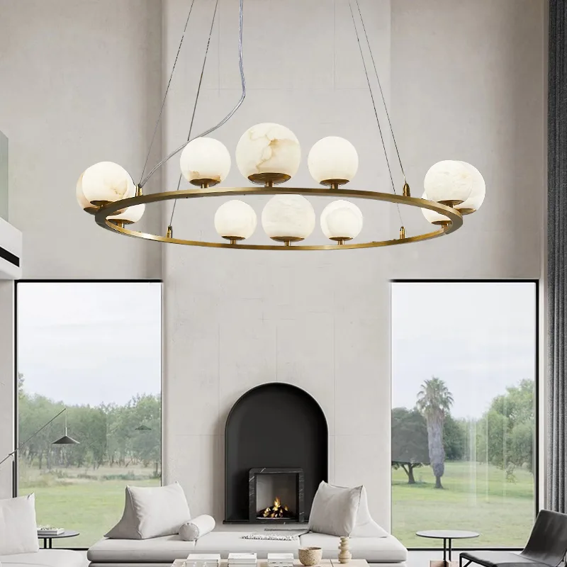 Aureate Alabaster Globe Chandelier image 3