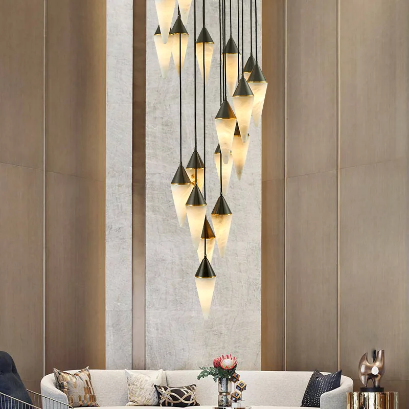 Cascading Stone Glass Chandelier image 5
