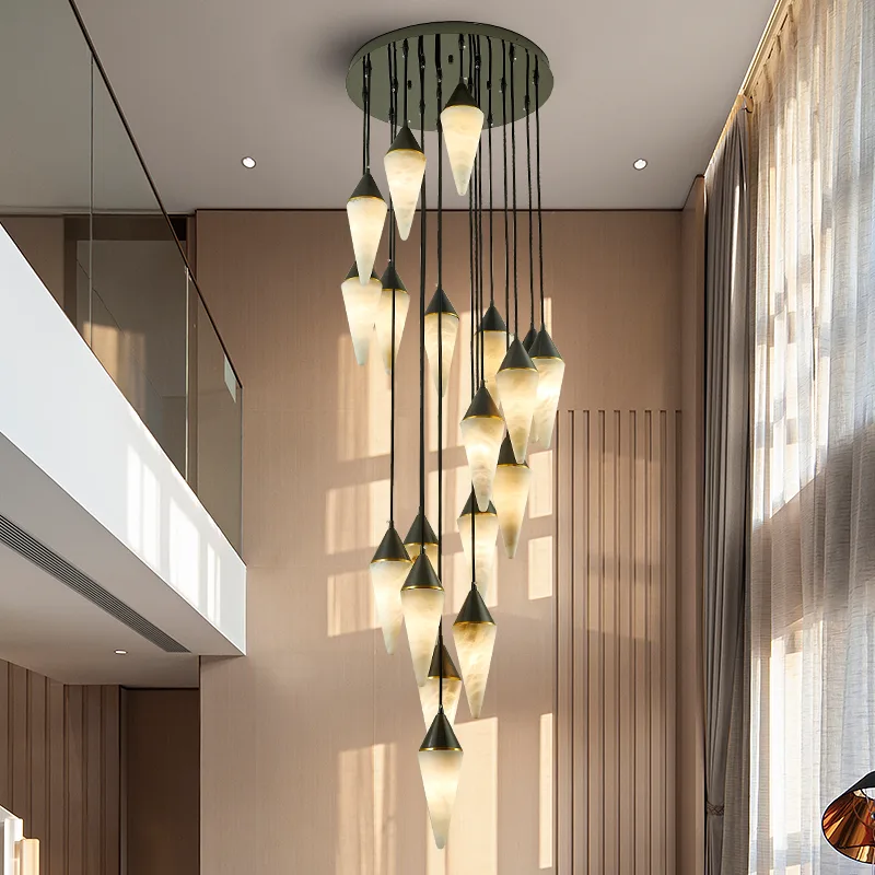 Cascading Stone Glass Chandelier image 6