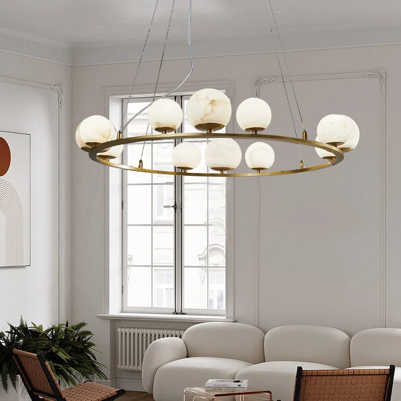 Aureate Alabaster Globe Chandelier image 6