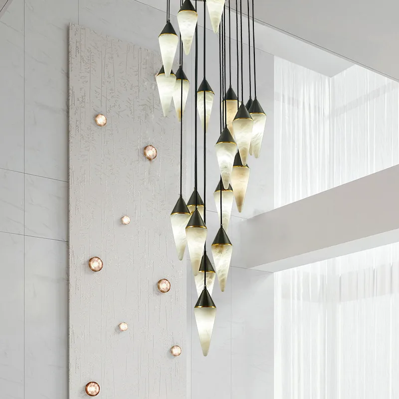 Cascading Stone Glass Chandelier image 4