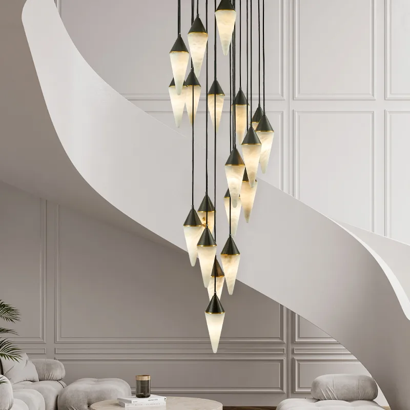 Cascading Stone Glass Chandelier image 2