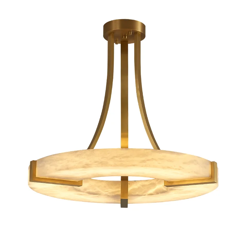 Halo Alabaster Brass Pendant Light custom pendants