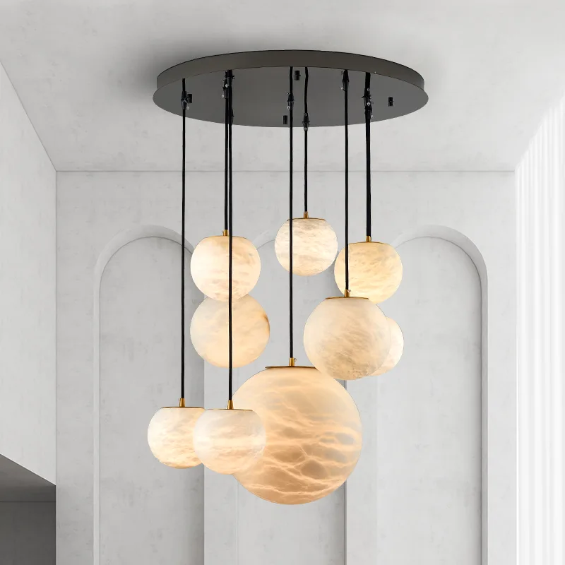 Lunar Alabaster Globe Chandelier image 2