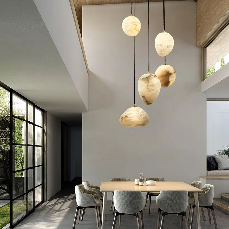 Gilded Alabaster Cluster Chandelier image 6