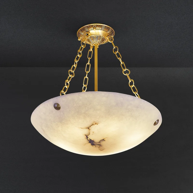 Solene Alabaster Bowl Pendant Light custom pendants