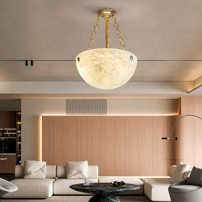 Solene Alabaster Bowl Pendant Light image 4