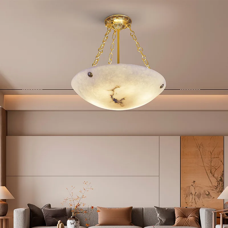 Solene Alabaster Bowl Pendant Light image 2