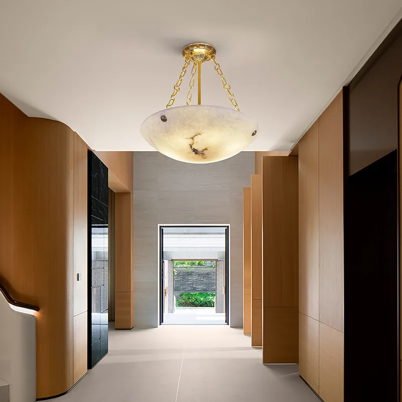 Solene Alabaster Bowl Pendant Light image 3