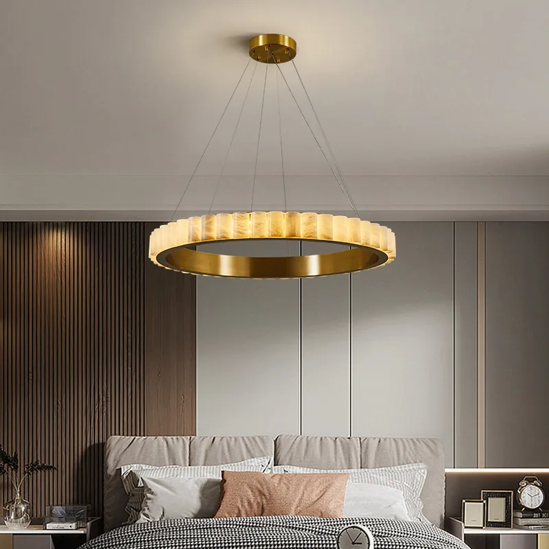 Lustrous Alabaster Ring Chandelier image 4