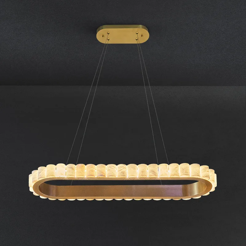 Marlow Alabaster Ring Chandelier custom chandeliers