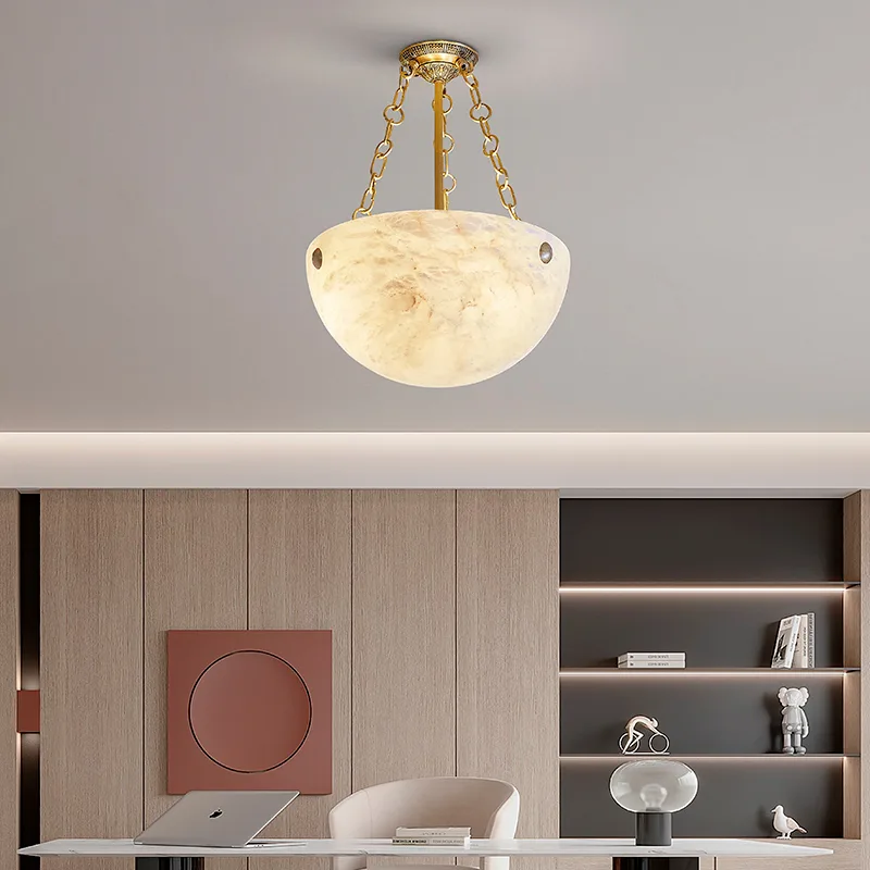 Solene Alabaster Bowl Pendant Light image 6