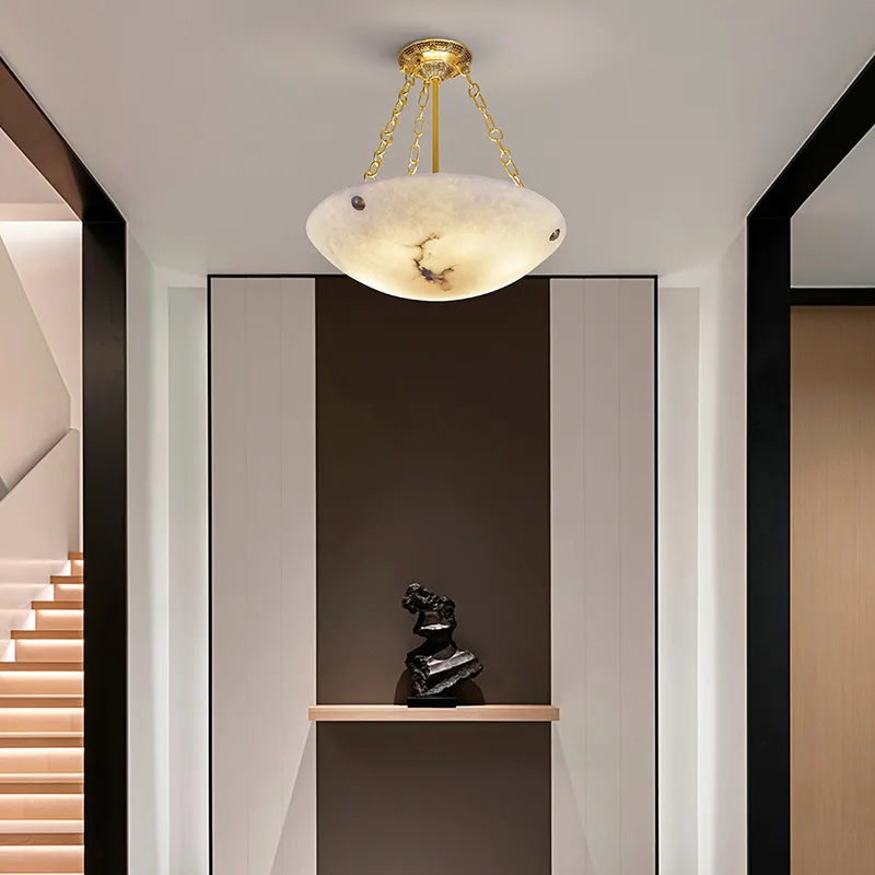 Solene Alabaster Bowl Pendant Light image 5