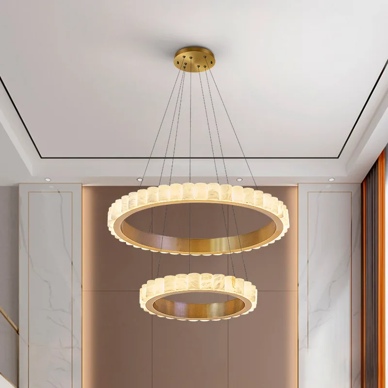Marlow Alabaster Ring Chandelier image 4