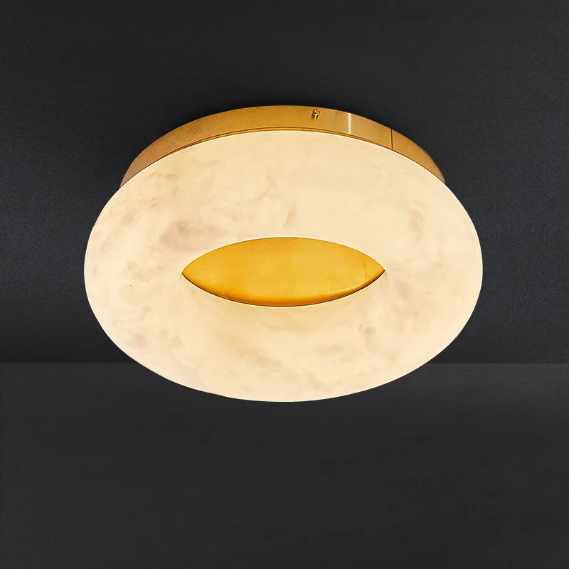 Halo Alabaster Brass Flushmount custom flushmounts
