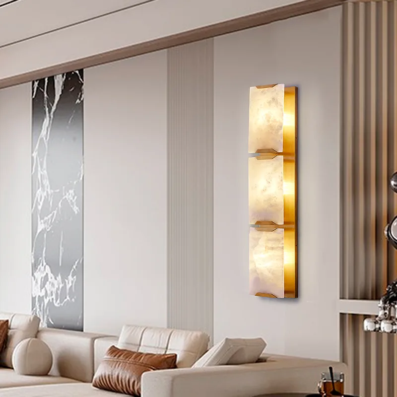 Solara Alabaster Gold Wall Sconce image 5