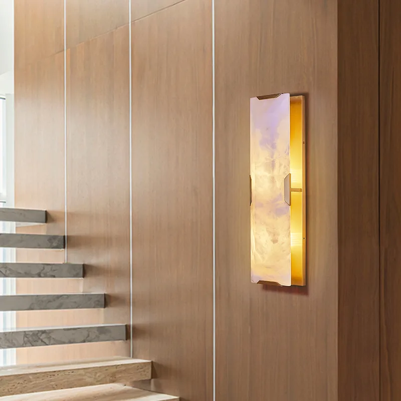 Solara Alabaster Gold Wall Sconce image 2