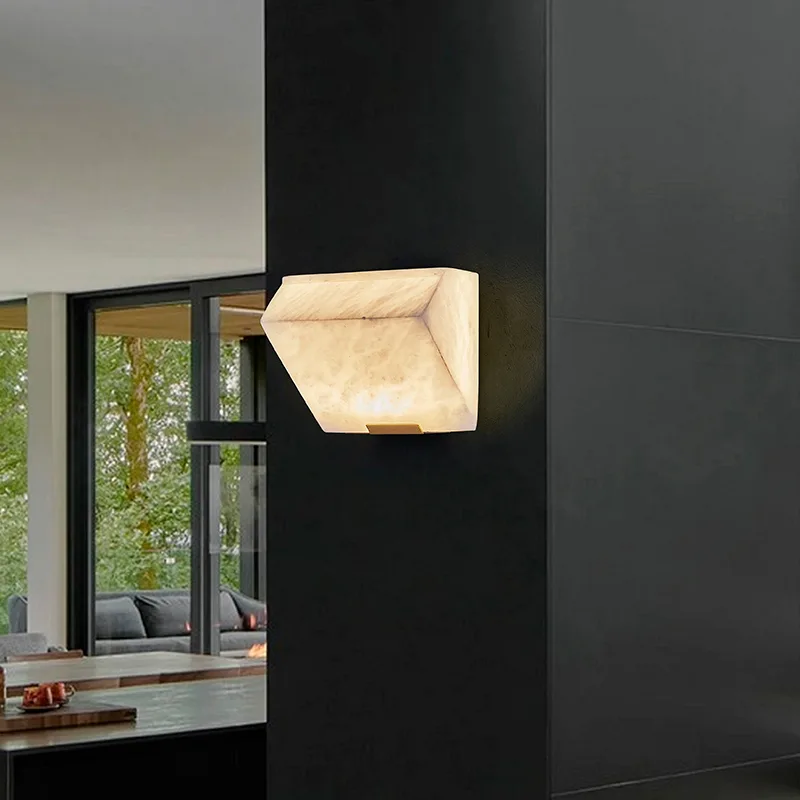 Sculpted Alabaster Wall Sconce image 4