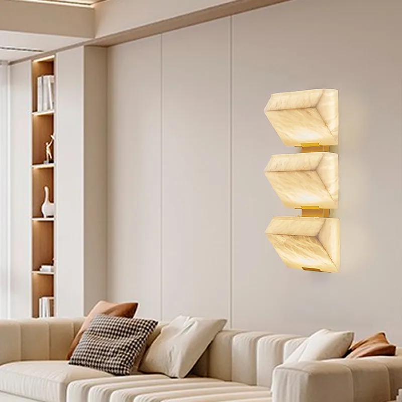 Sculpted Alabaster Wall Sconce image 5