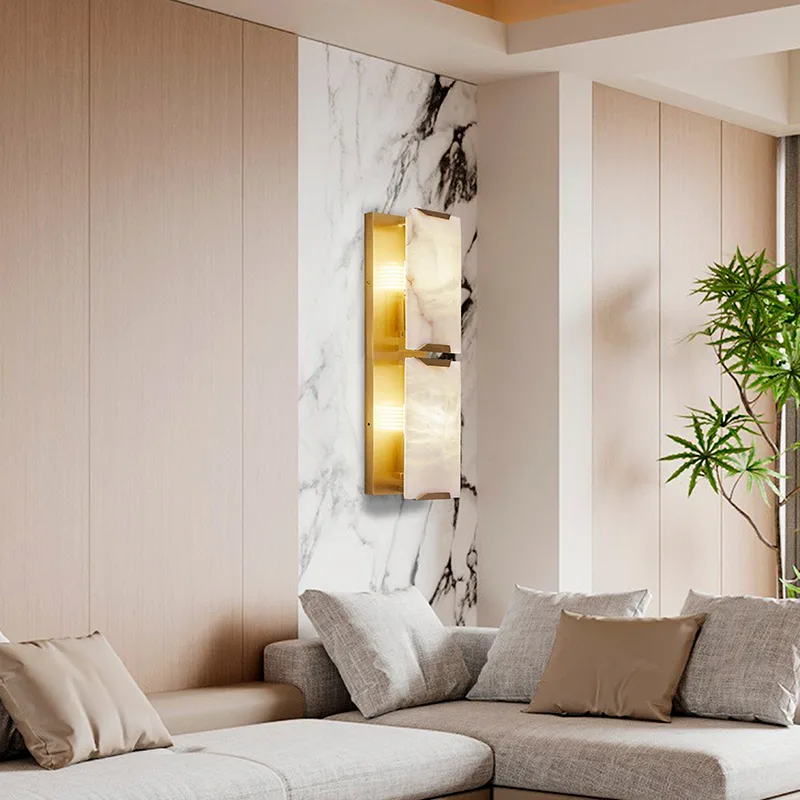 Solara Alabaster Gold Wall Sconce image 6