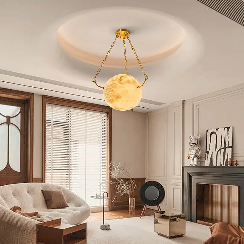 Vesta Brass Globe Pendant Light image 5