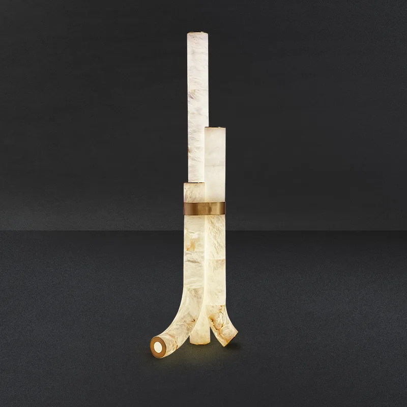 Arden Alabaster Column Floor Lamp custom floor lamp