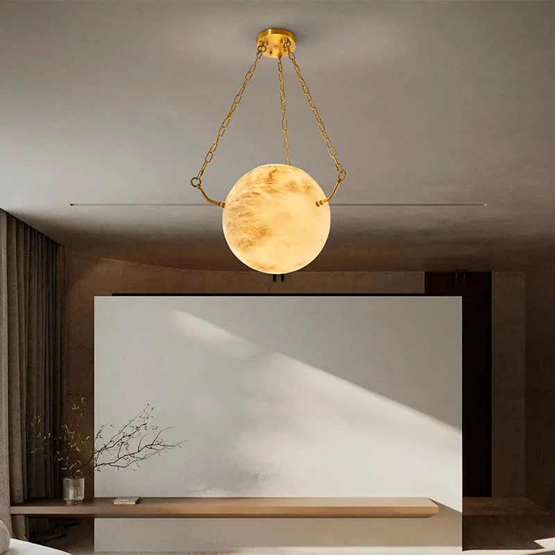 Vesta Brass Globe Pendant Light image 2
