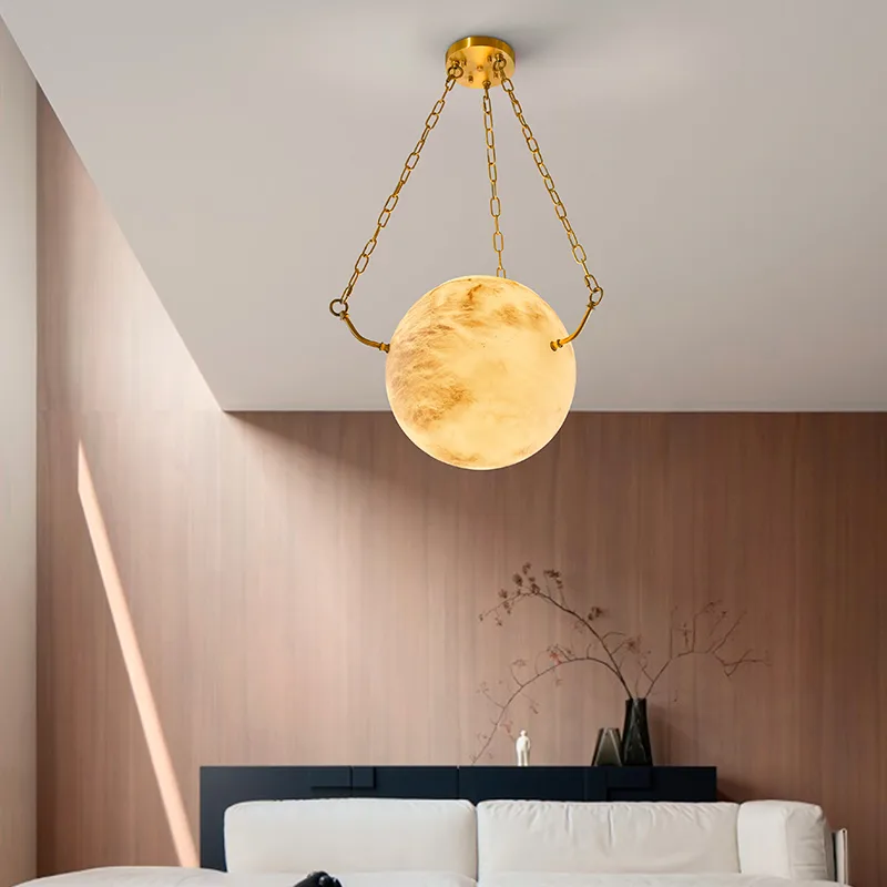 Vesta Brass Globe Pendant Light image 3