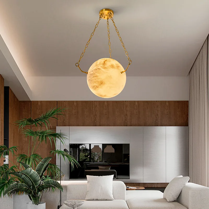 Vesta Brass Globe Pendant Light image 6