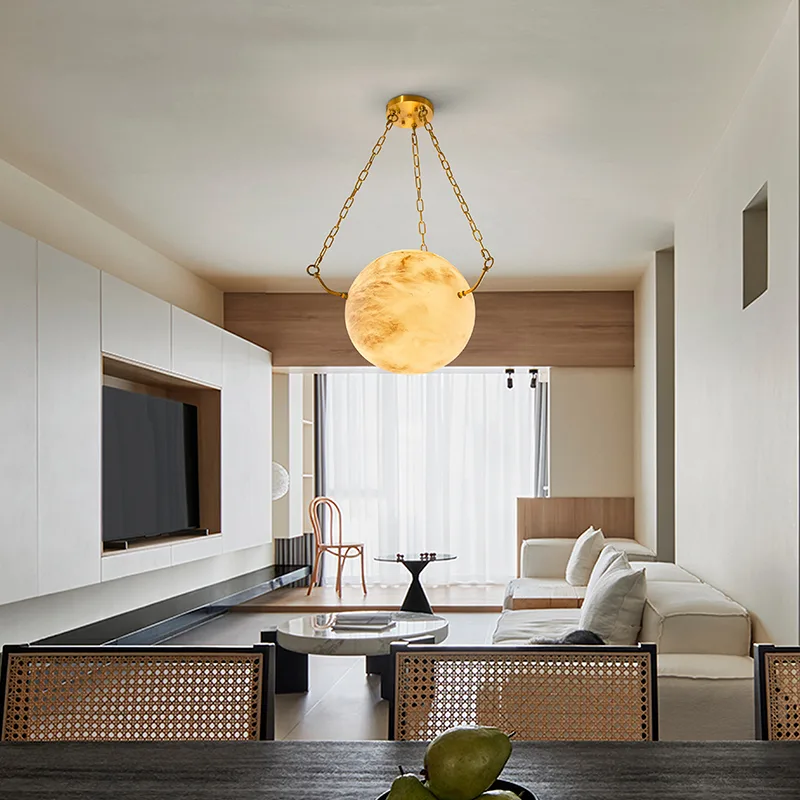 Vesta Brass Globe Pendant Light image 4
