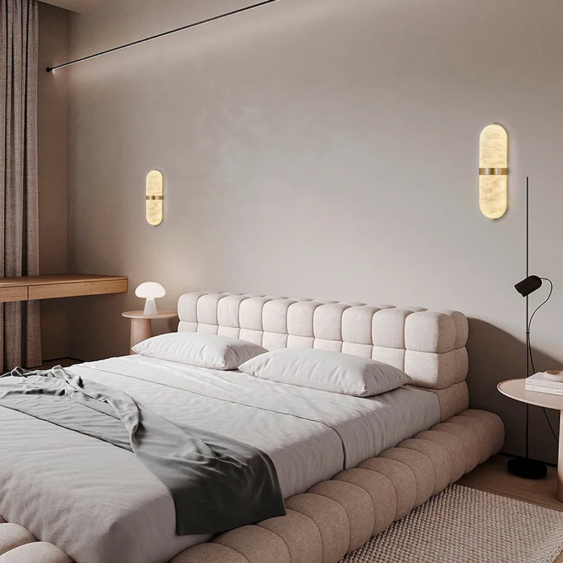 Serene Stone Brass Wall Sconce image 3