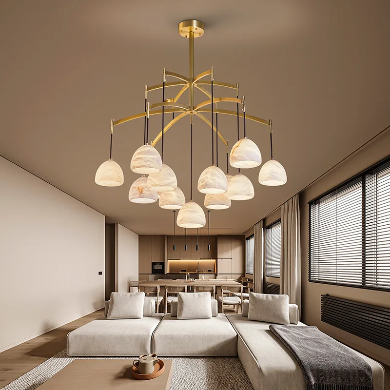 Cavelle Alabaster Dome Chandelier image 3