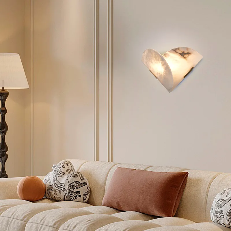 Serene Stone Brass Wall Sconce image 4