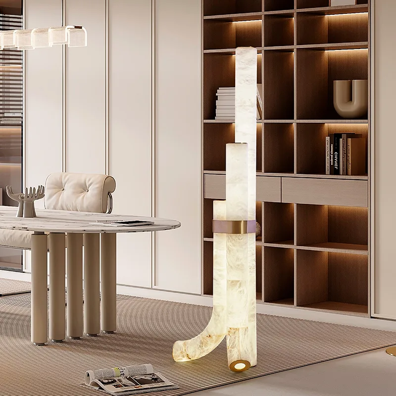 Arden Alabaster Column Floor Lamp image 4