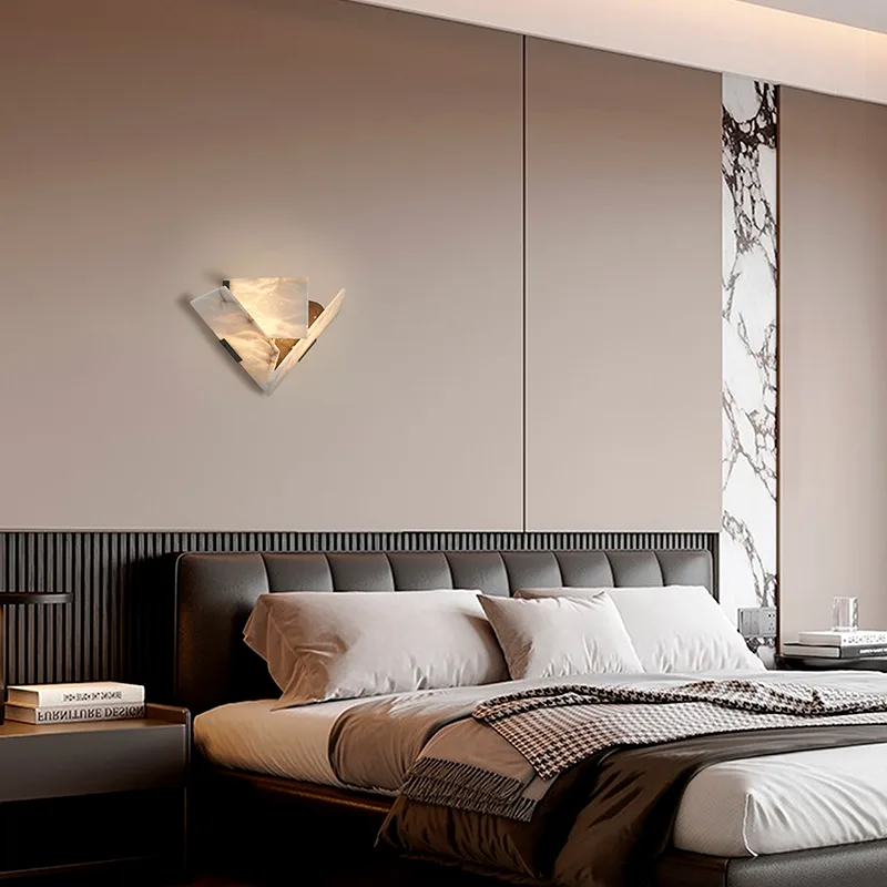 Serene Stone Brass Wall Sconce image 6